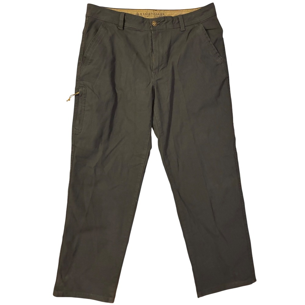 Legendary Outfitters Mens Canvas Work Pants Gray 36x30 Straight Leg Y2K Vintage